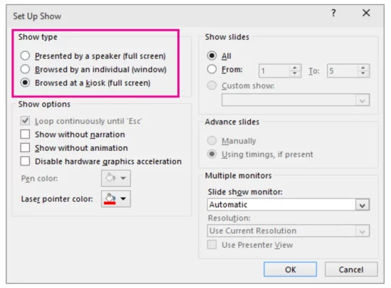 how to create PowerPoint loop